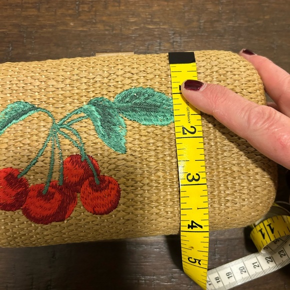 Ann Taylor Cherry hard-sided clutch purse, NWT - Picture 12 of 15